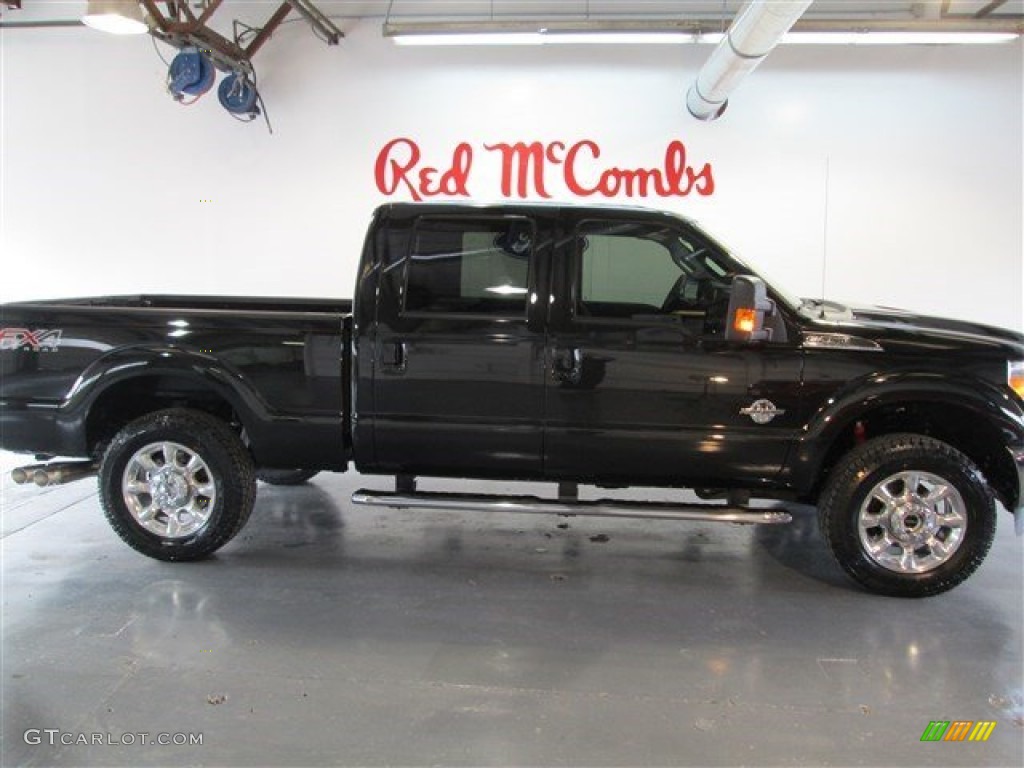 2015 F250 Super Duty Lariat Crew Cab 4x4 - Tuxedo Black / Black photo #9