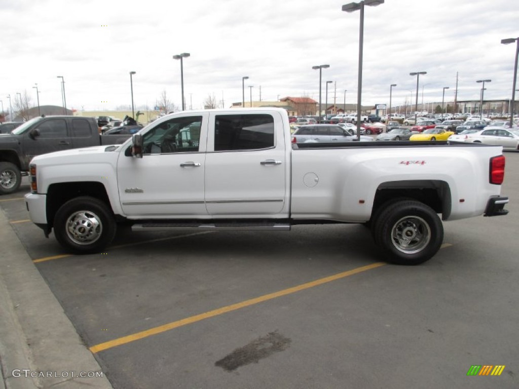 Summit White 2015 Chevrolet Silverado 3500HD High Country Crew Cab Dual Rear Wheel 4x4 Exterior Photo #101069810