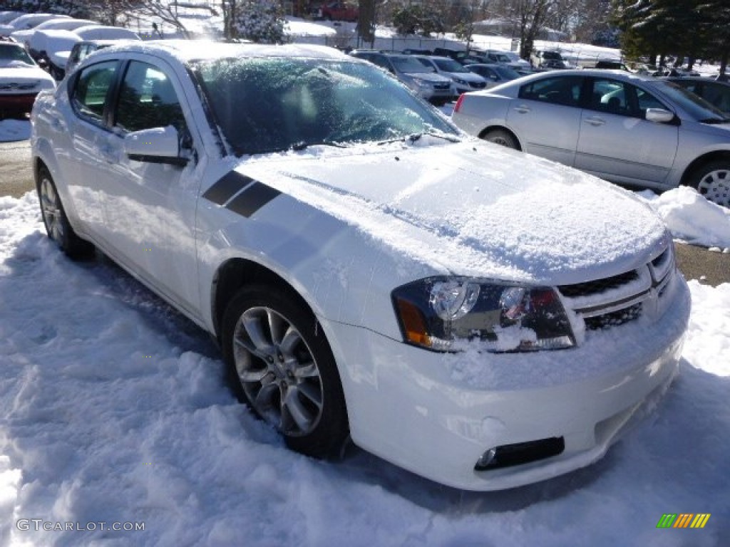 Bright White Dodge Avenger