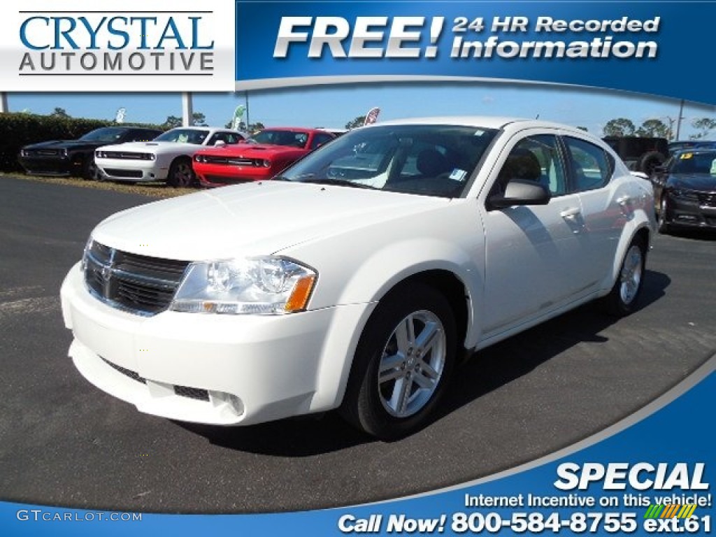 2009 Avenger SXT - Stone White / Dark Slate Gray photo #1