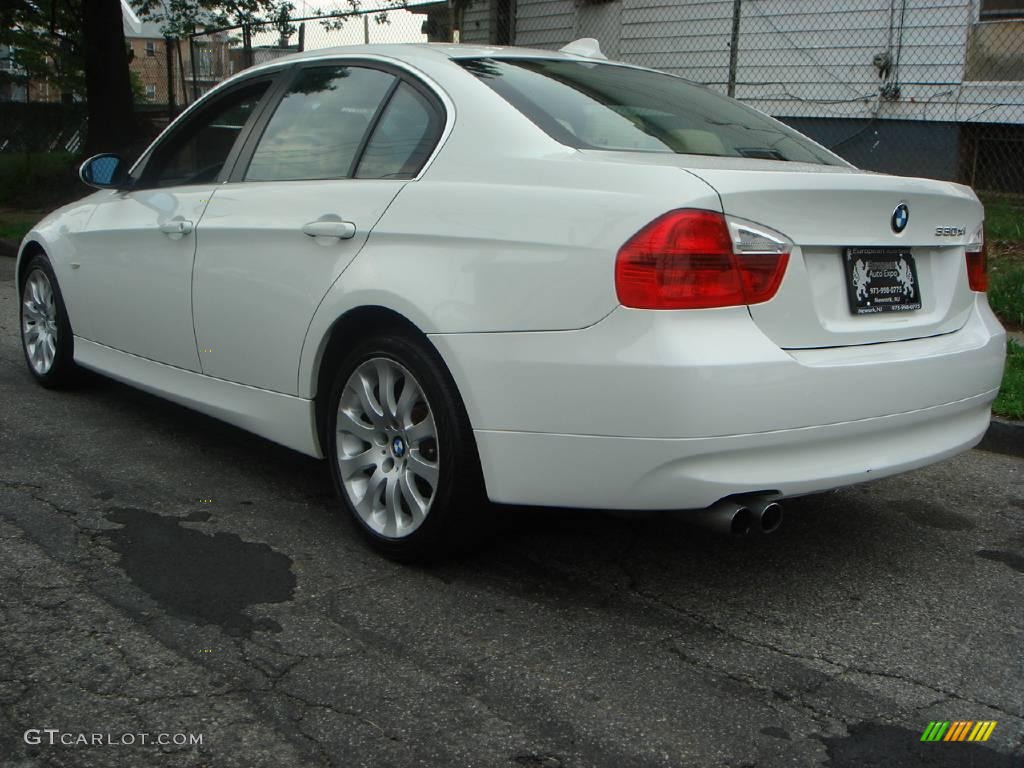 2006 3 Series 330xi Sedan - Alpine White / Beige photo #4