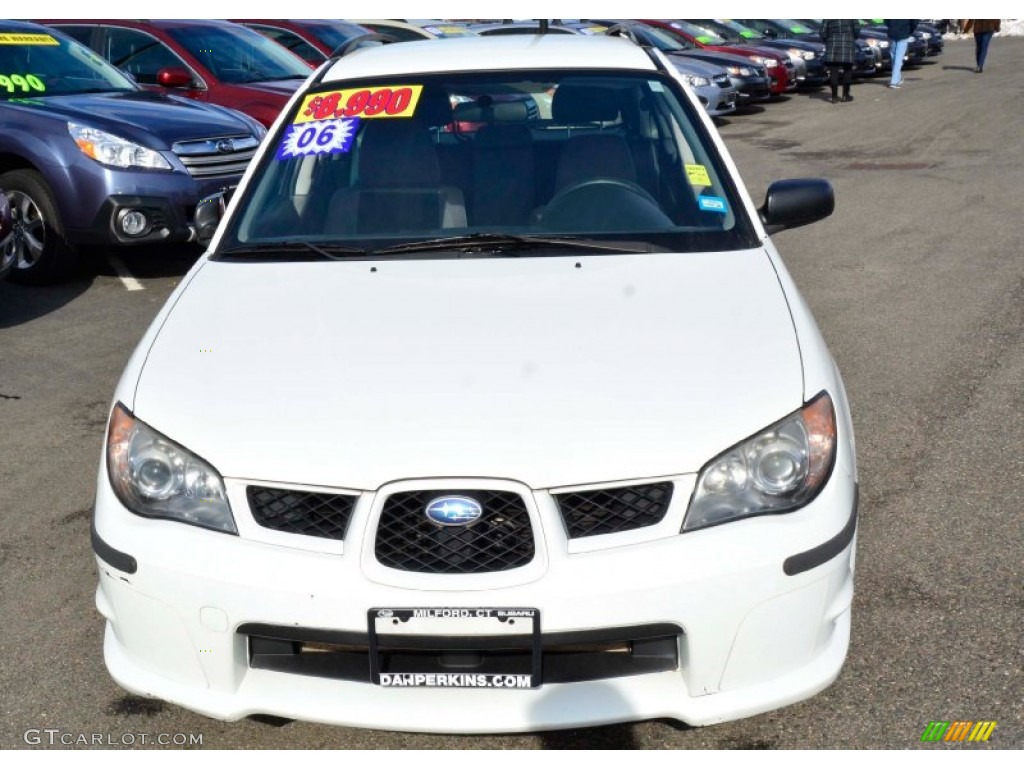 2006 Impreza 2.5i Wagon - Aspen White / Anthracite Black photo #2