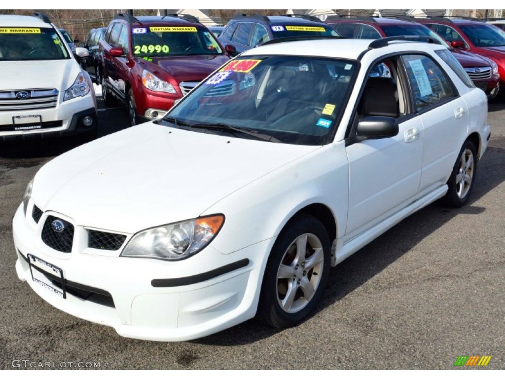 2006 Impreza 2.5i Wagon - Aspen White / Anthracite Black photo #3