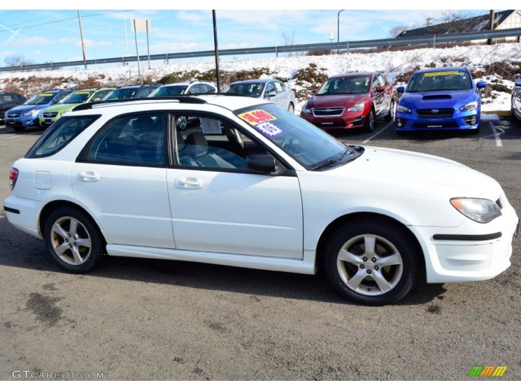 2006 Impreza 2.5i Wagon - Aspen White / Anthracite Black photo #4
