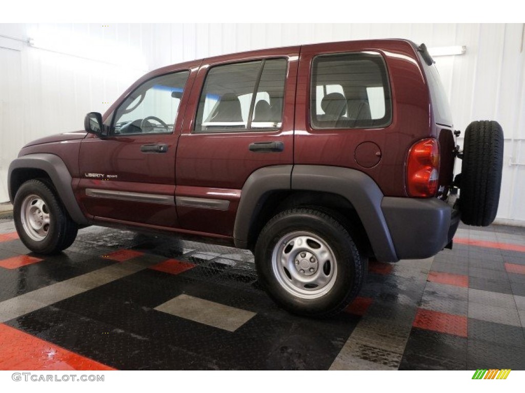 2002 Liberty Sport 4x4 - Dark Garnet Red Pearlcoat / Taupe photo #11