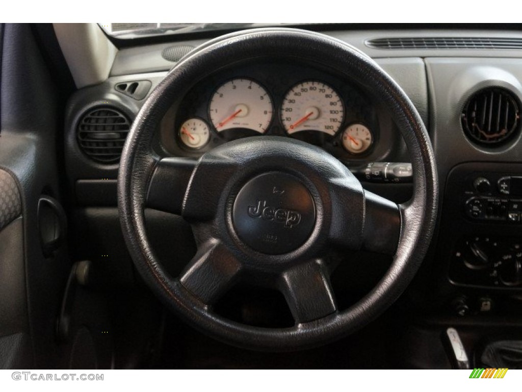 2002 Jeep Liberty Sport 4x4 Taupe Steering Wheel Photo #101086797