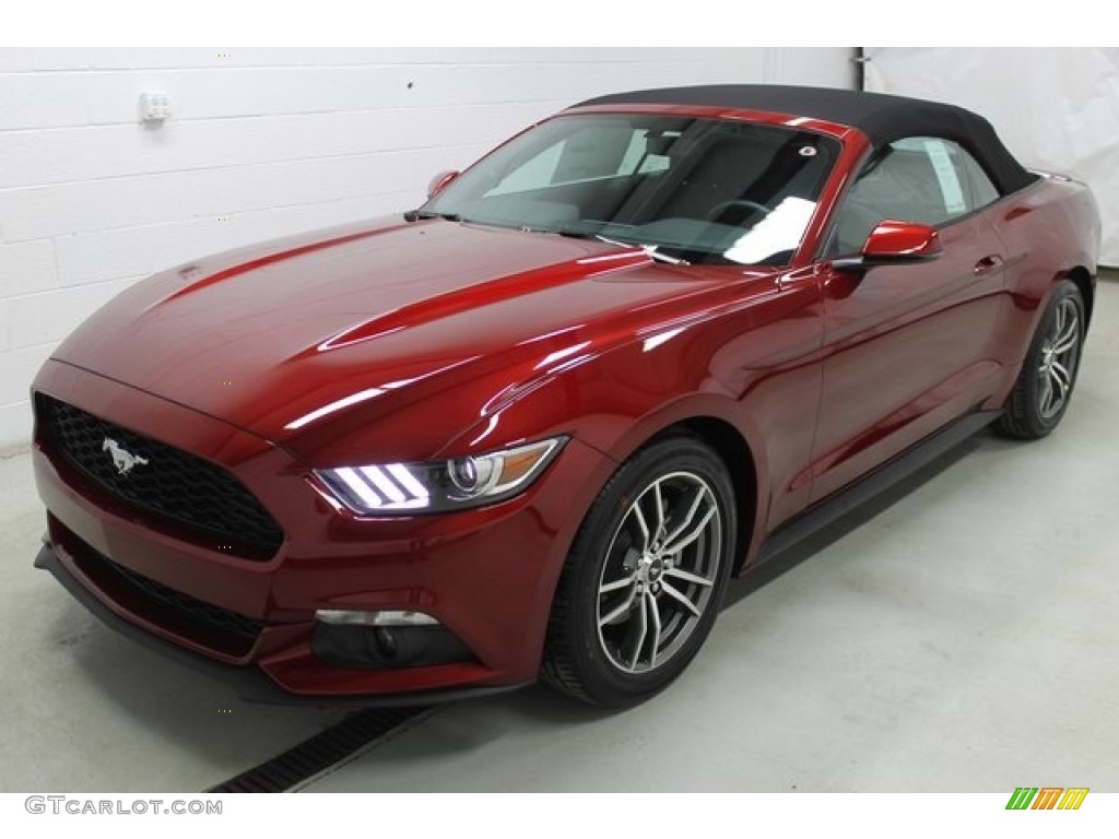 Ruby Red Metallic 2015 Ford Mustang EcoBoost Premium Convertible Exterior Photo #101088069