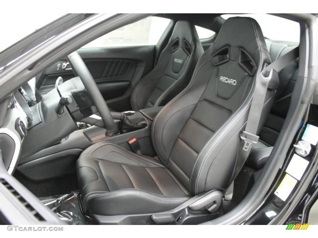 Ebony Recaro Sport Seats Interior 2015 Ford Mustang GT Premium Coupe Photo #101088234