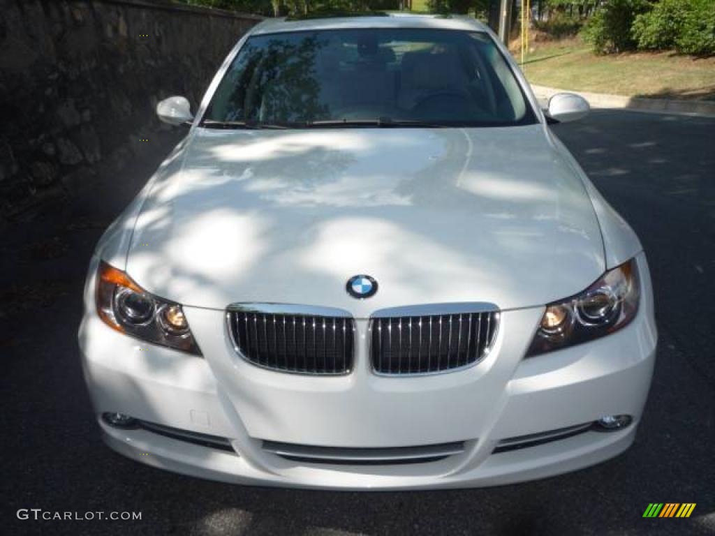 2007 3 Series 335i Sedan - Alpine White / Grey photo #3