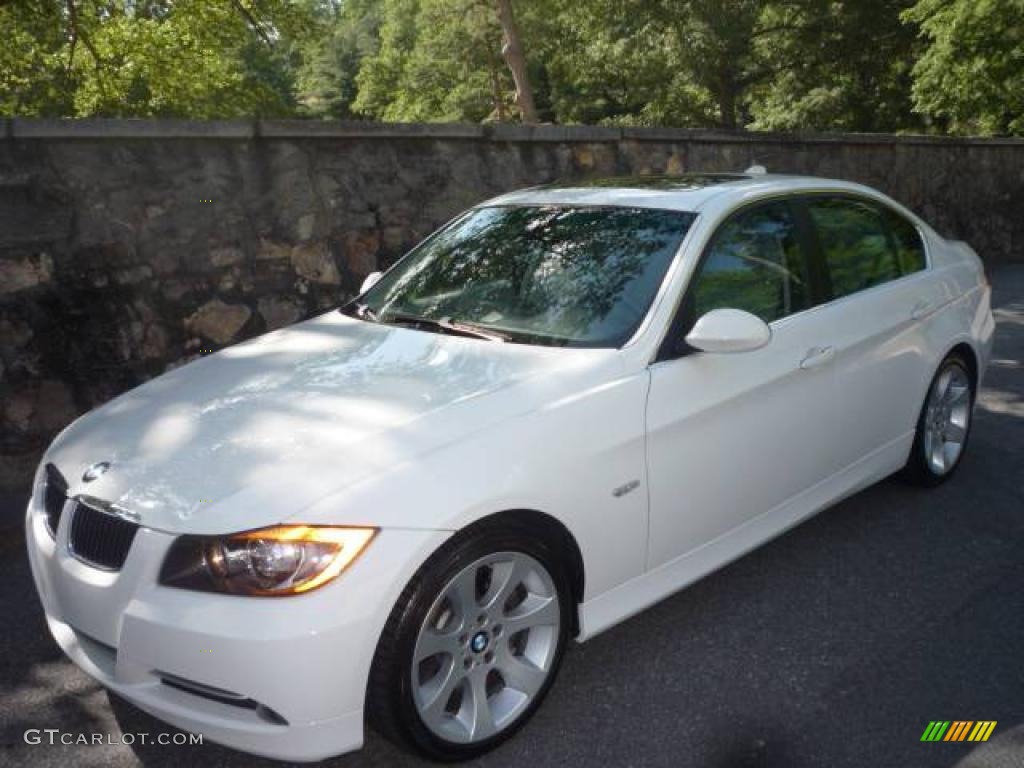 2007 3 Series 335i Sedan - Alpine White / Grey photo #12