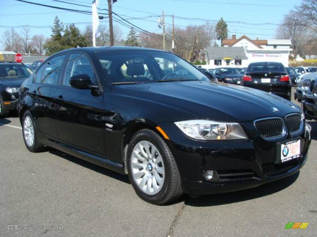 2009 3 Series 328xi Sedan - Jet Black / Black photo #2