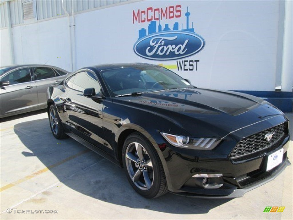 2015 Mustang V6 Coupe - Black / Ebony photo #1