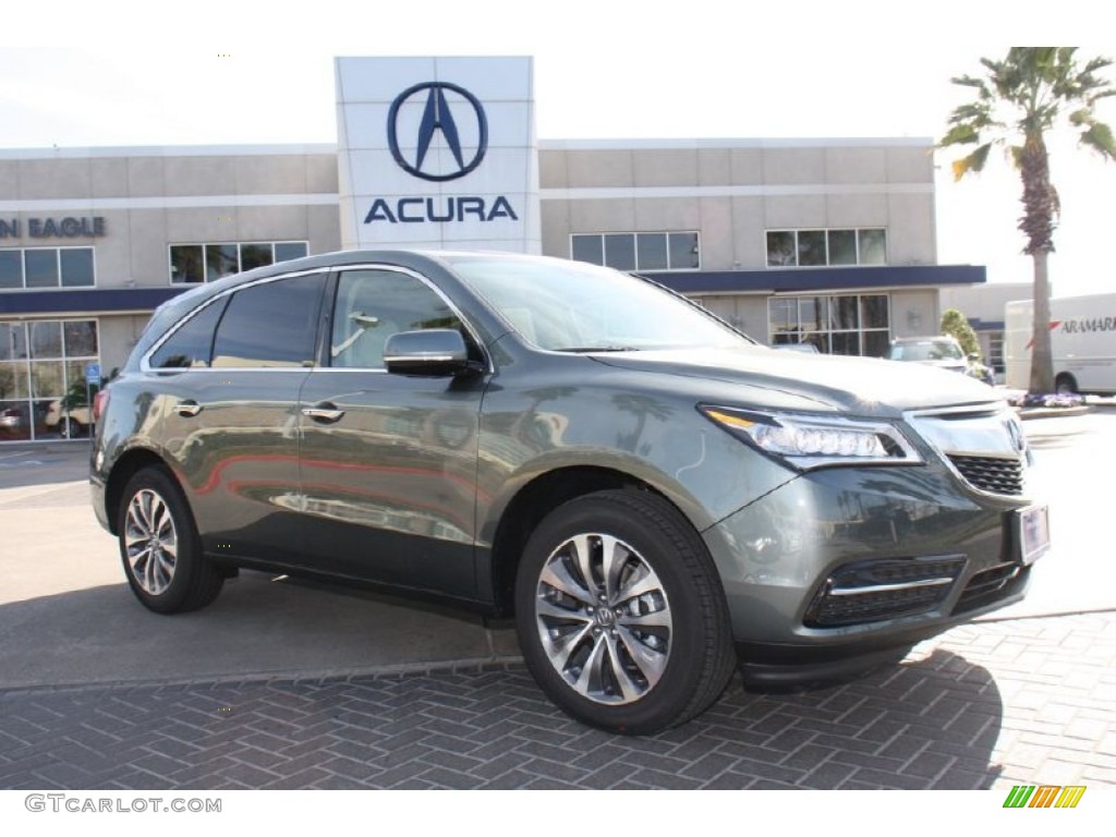 2015 MDX Technology - Forest Mist Metallic / Parchment photo #1