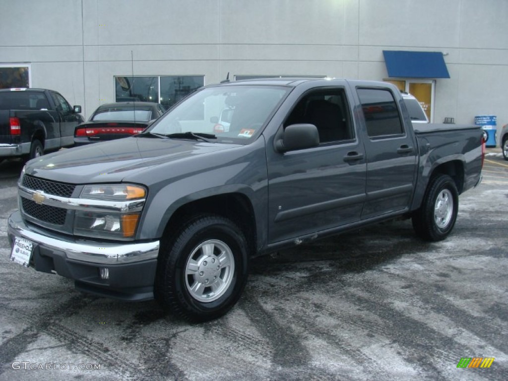 2008 Colorado LT Crew Cab - Dark Gray Metallic / Ebony photo #3