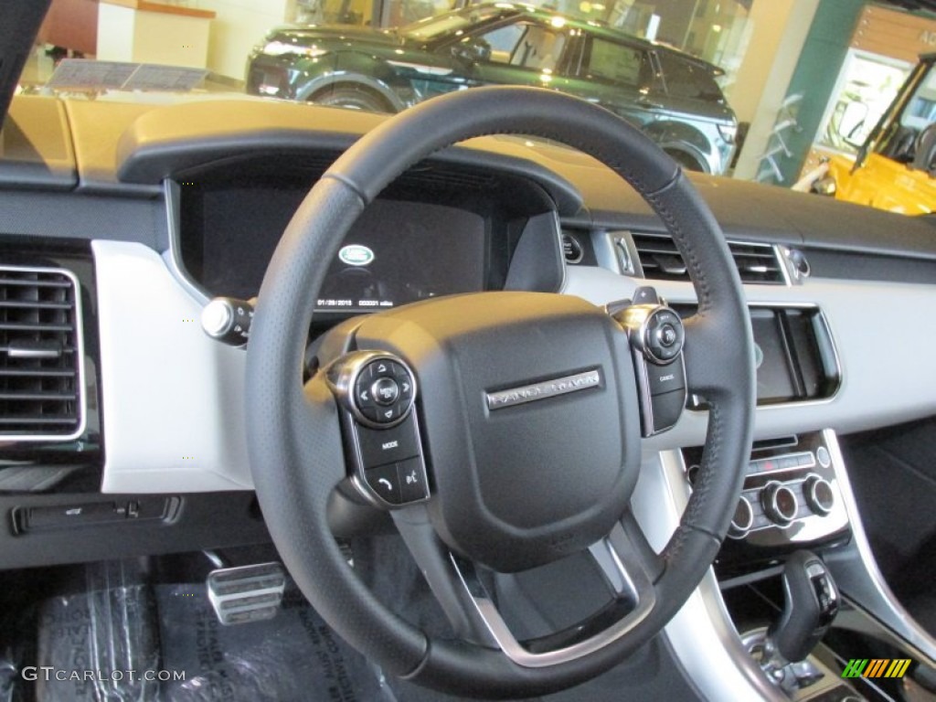 2015 Land Rover Range Rover Sport Supercharged Ebony/Cirrus Steering Wheel Photo #101096952