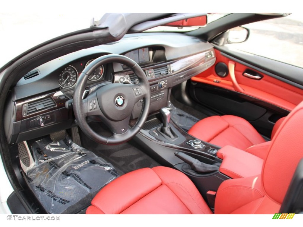 Coral Red/Black Interior 2012 BMW 3 Series 335i Convertible Photo #101098176