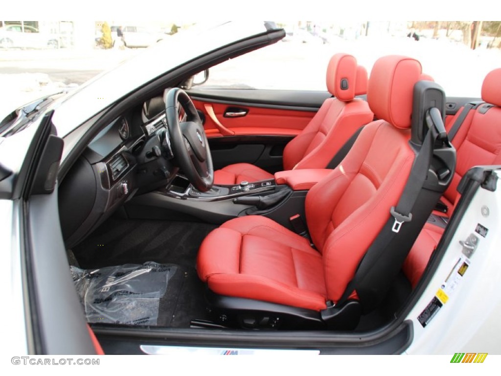 Coral Red/Black Interior 2012 BMW 3 Series 335i Convertible Photo #101098197