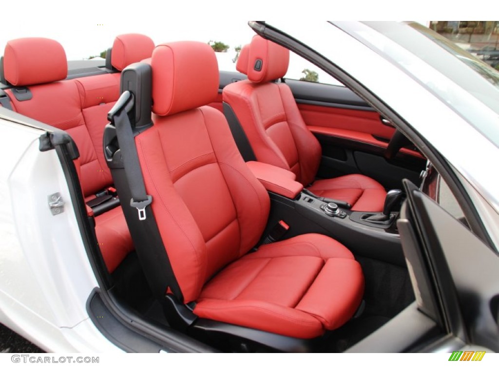 Coral Red/Black Interior 2012 BMW 3 Series 335i Convertible Photo #101098494