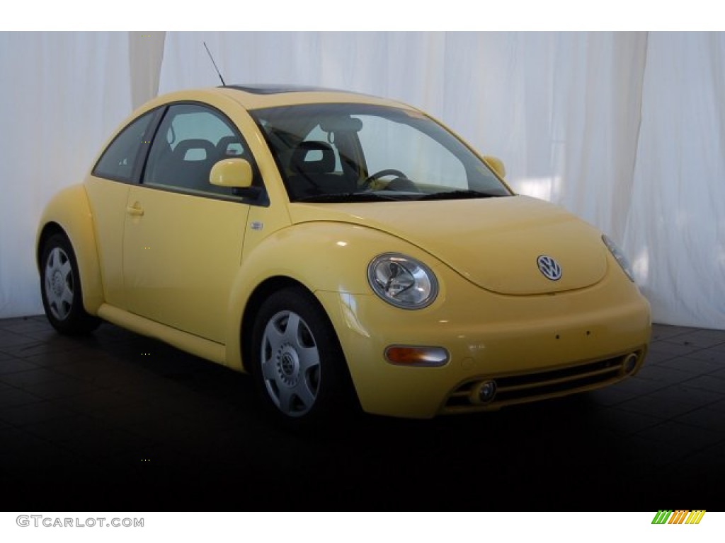 2000 New Beetle GLS Coupe - Yellow / Black photo #2