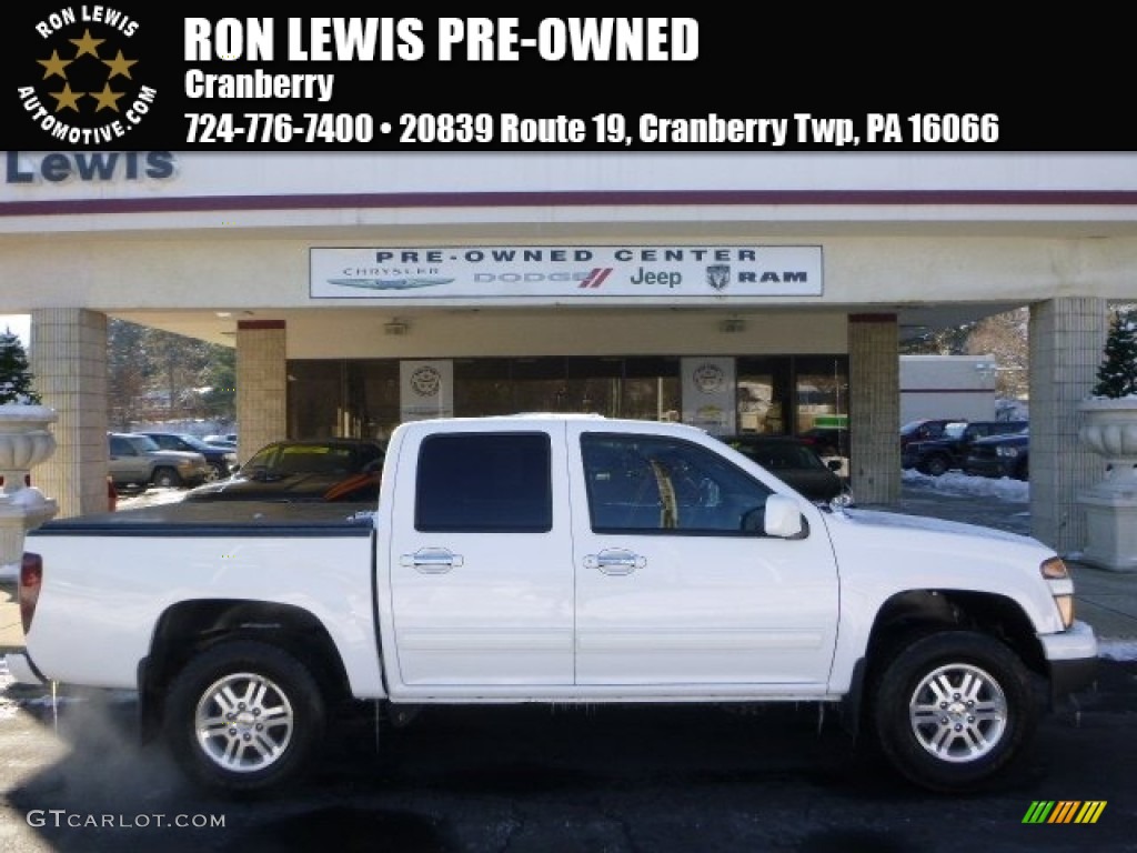 2012 Colorado LT Crew Cab 4x4 - Summit White / Ebony/Light Cashmere photo #1