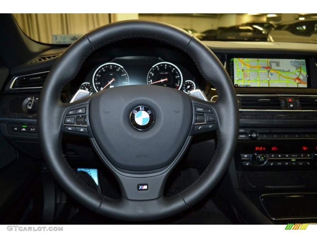 2015 BMW 7 Series 750i Sedan Black Steering Wheel Photo #101102776