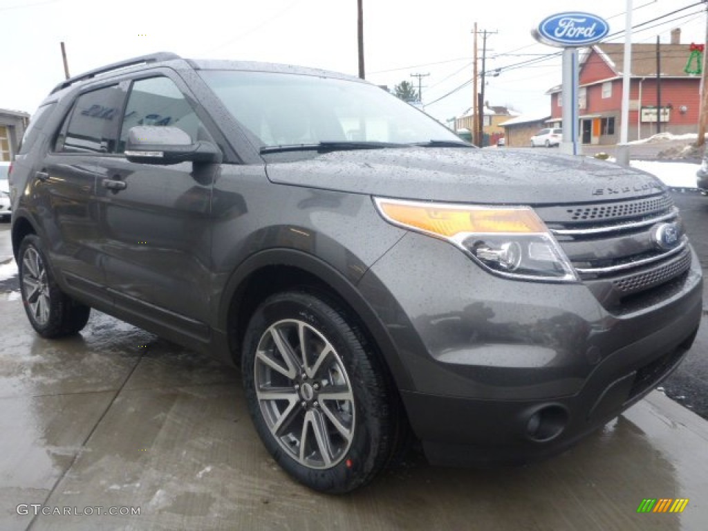 2015 Explorer XLT 4WD - Magnetic / Charcoal Black photo #8
