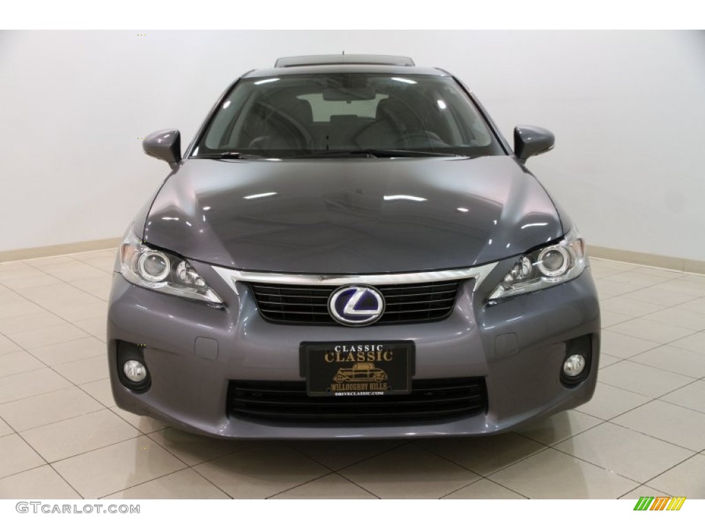 2012 CT 200h Hybrid Premium - Nebula Gray Pearl / Black photo #2