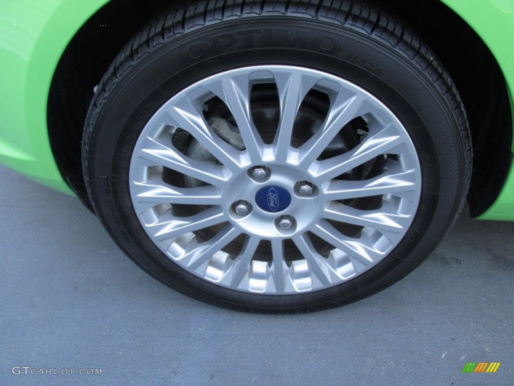 2014 Fiesta Titanium Sedan - Green Envy / Charcoal Black photo #18