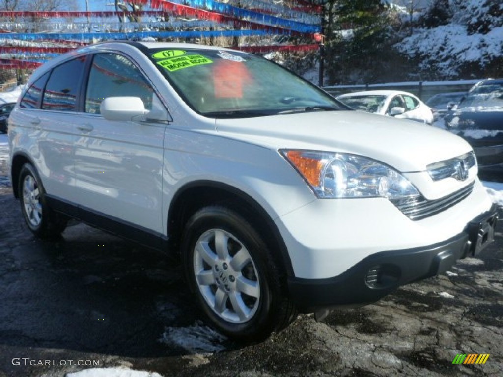2007 CR-V EX-L 4WD - Taffeta White / Gray photo #3