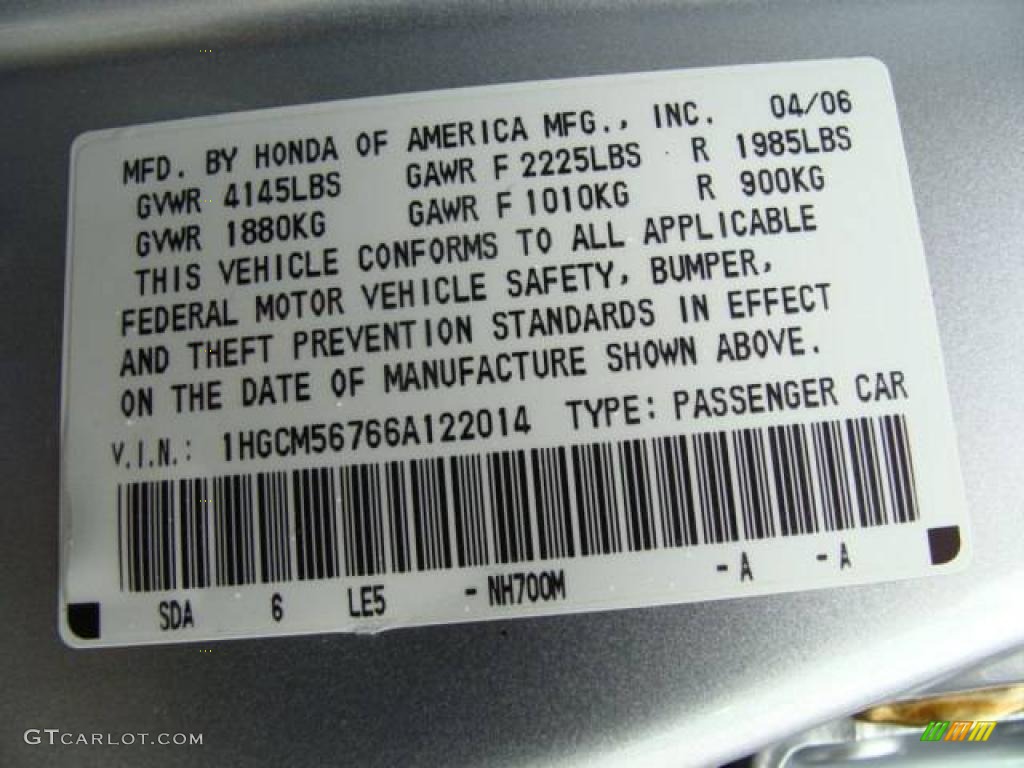 2006 Accord EX Sedan - Alabaster Silver Metallic / Gray photo #15