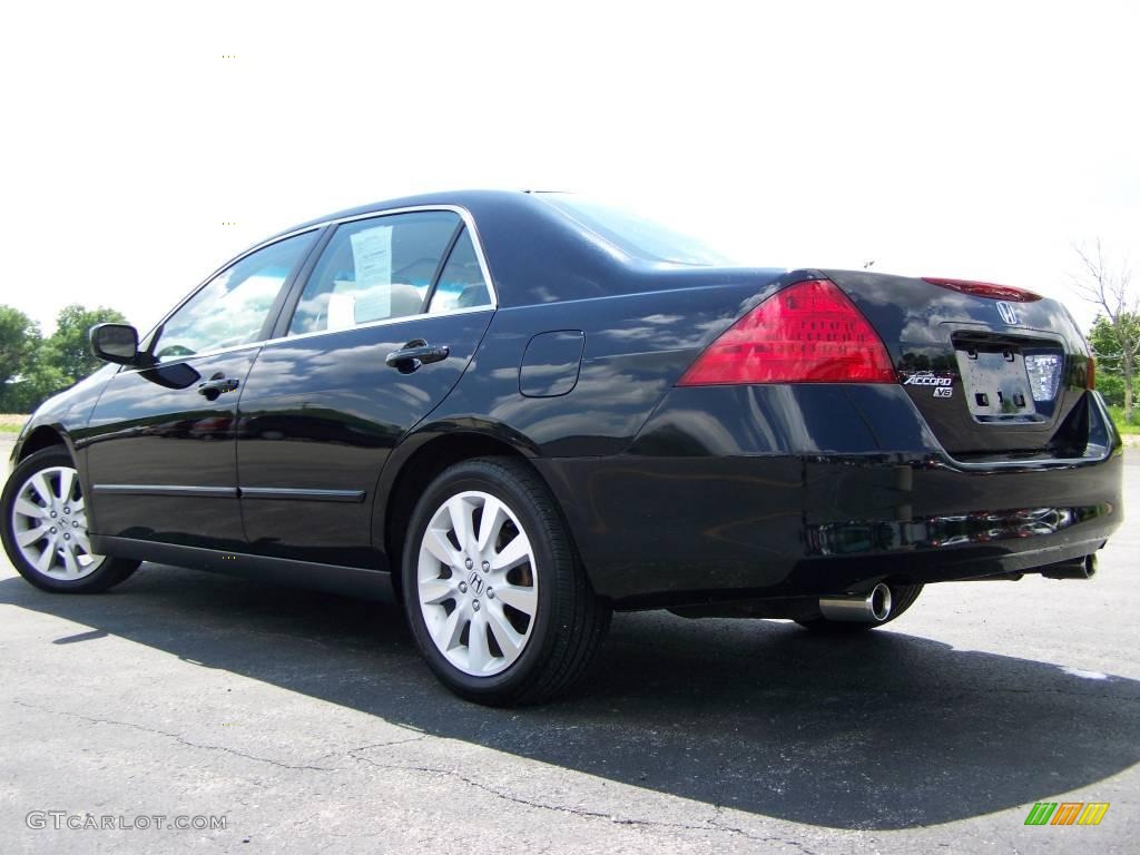 2007 Accord SE V6 Sedan - Nighthawk Black Pearl / Ivory photo #4