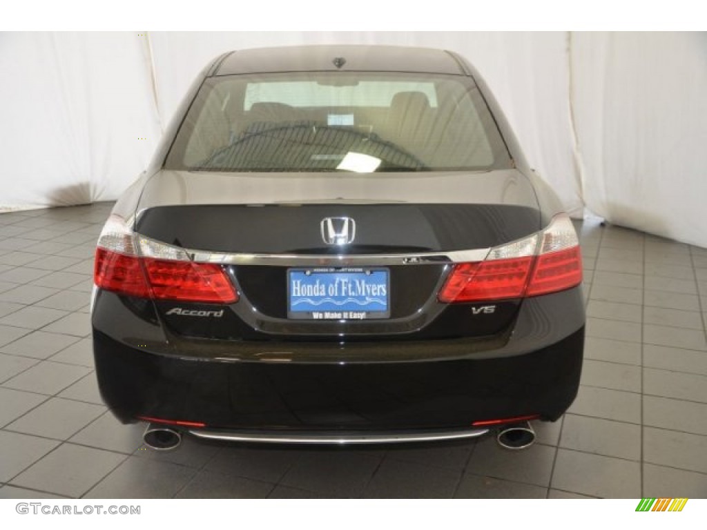 2015 Accord EX-L Sedan - Crystal Black Pearl / Black photo #6