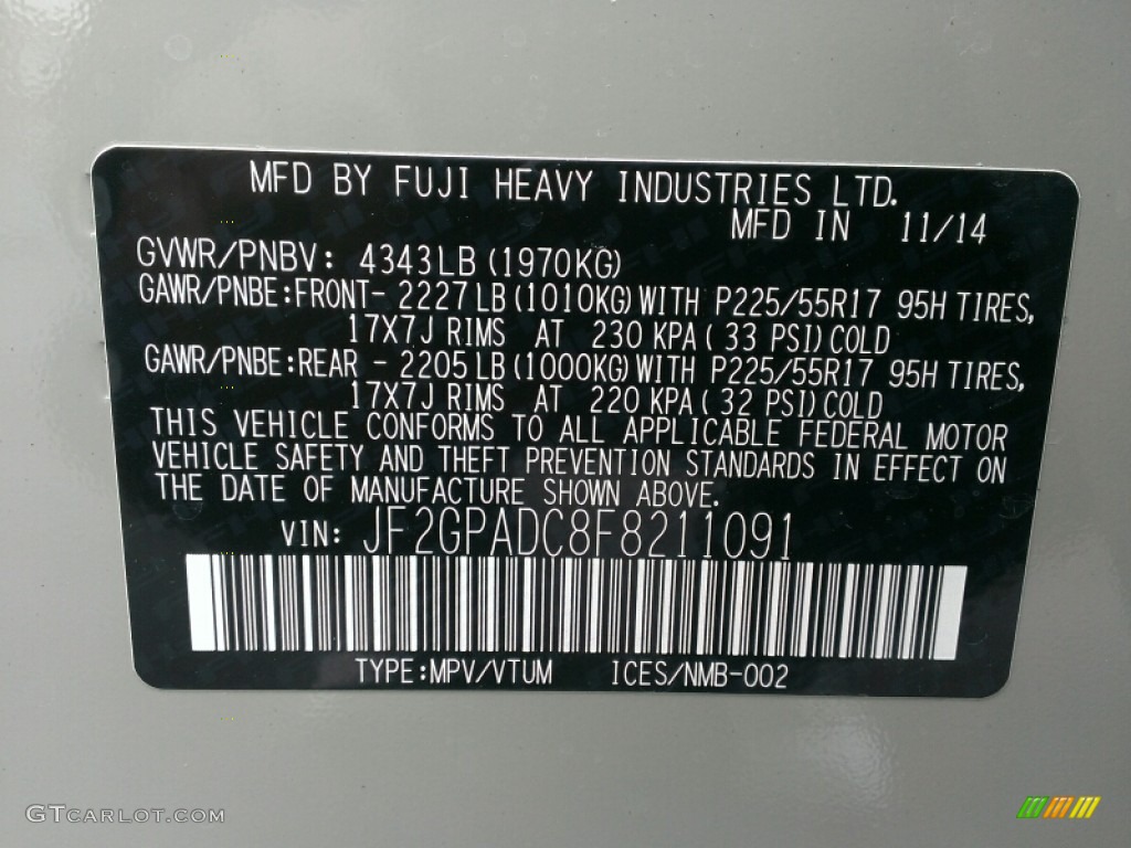 2015 XV Crosstrek 2.0i Premium - Desert Khaki / Black photo #9