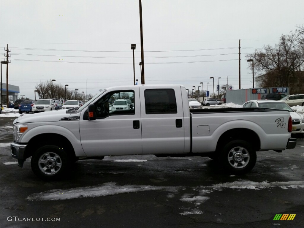 2014 F250 Super Duty XLT Crew Cab 4x4 - White Platinum Tri-Coat / Steel photo #12