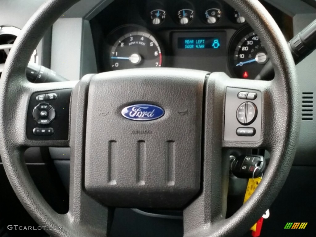 2014 F250 Super Duty XLT Crew Cab 4x4 - White Platinum Tri-Coat / Steel photo #15