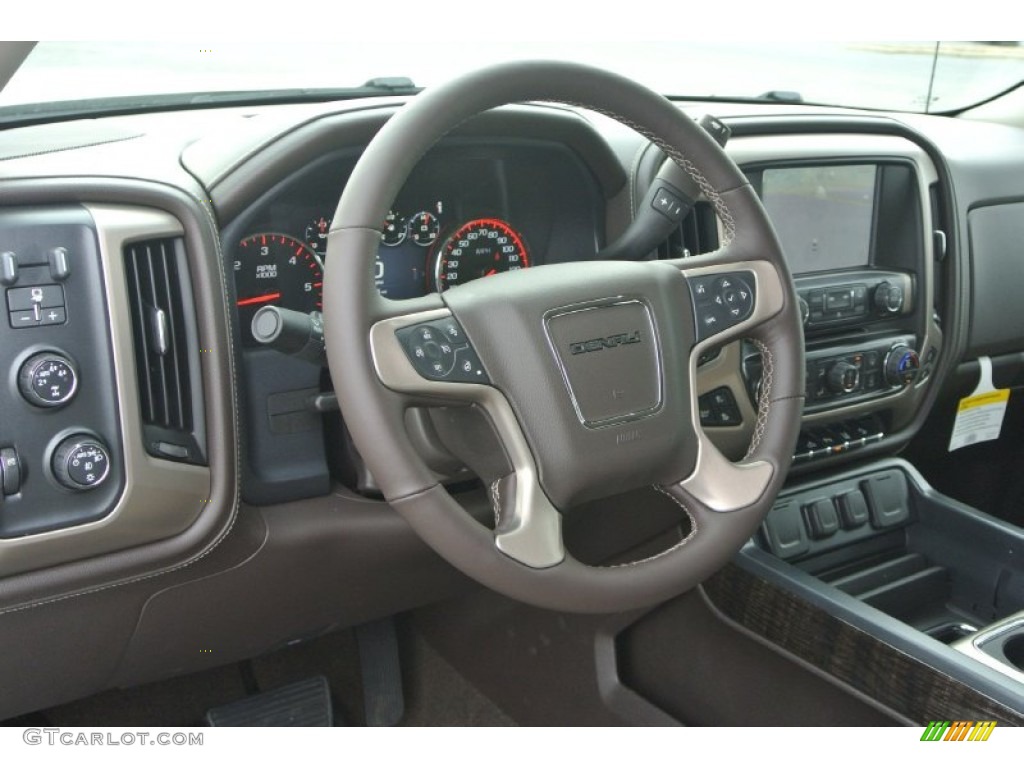 2015 Sierra 1500 Denali Crew Cab 4x4 - White Diamond Tricoat / Cocoa/Dune photo #22