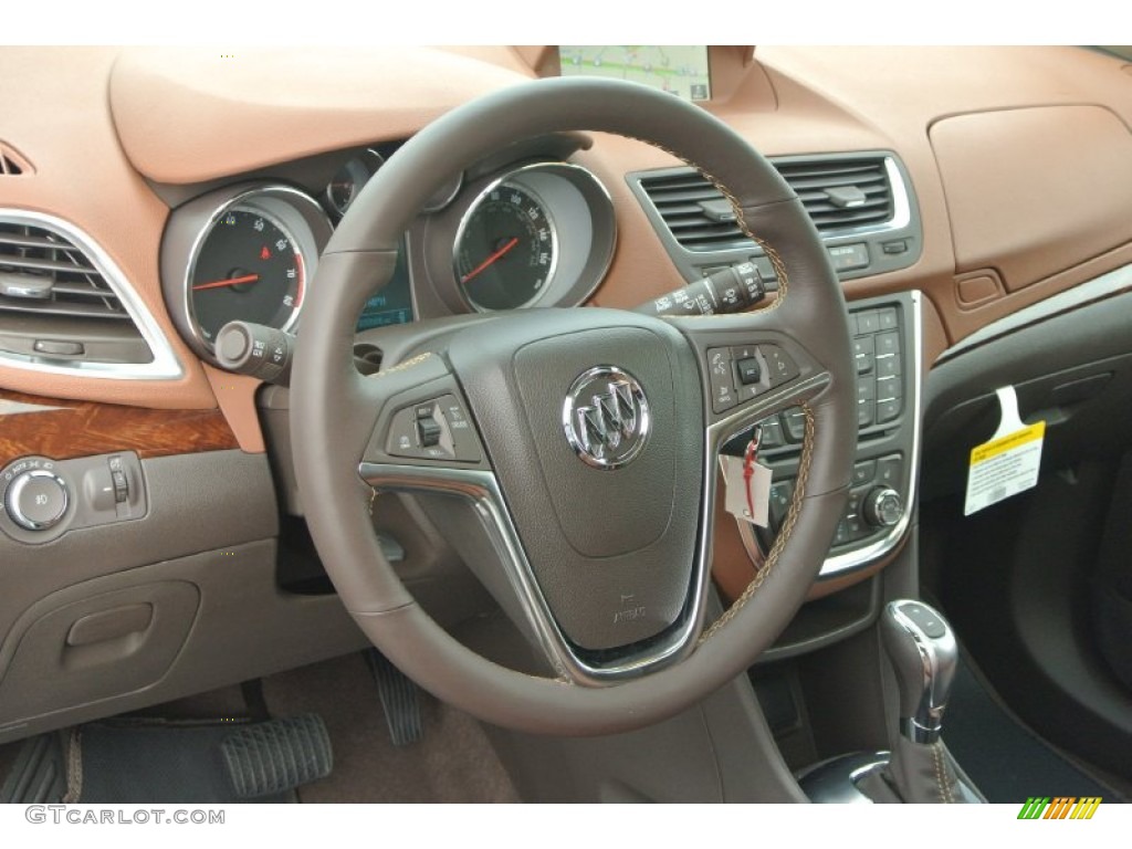 2015 Buick Encore Leather Saddle Steering Wheel Photo #101121655