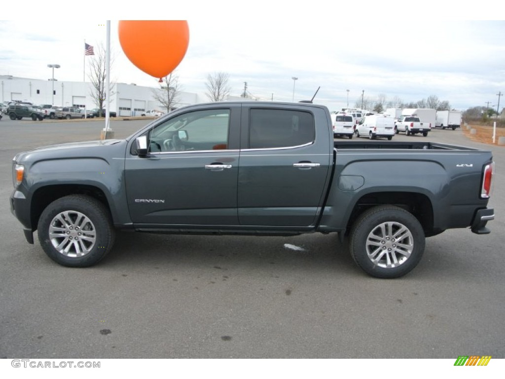 Cyber Gray Metallic 2015 GMC Canyon SLT Crew Cab 4x4 Exterior Photo #101121703