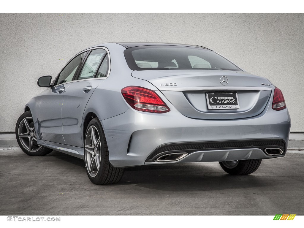 2015 C 300 4Matic - Diamond Silver Metallic / Grey/Black photo #2