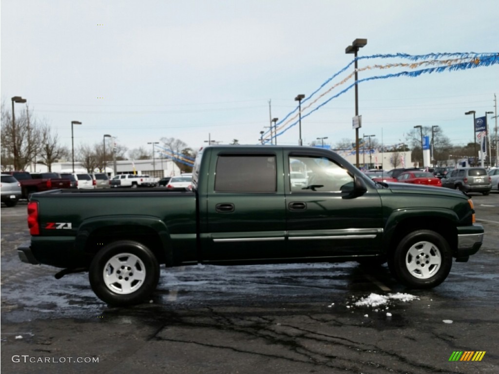 2006 Silverado 1500 LT Crew Cab 4x4 - Dark Green Metallic / Dark Charcoal photo #5