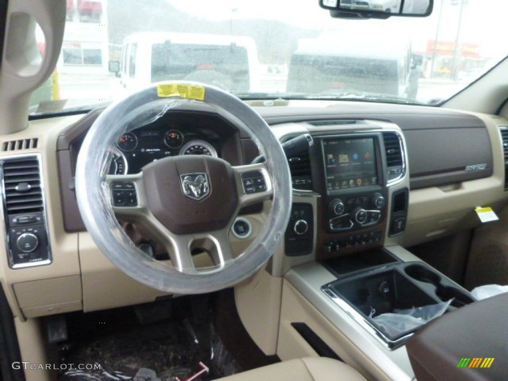 2015 Ram 2500 Laramie Crew Cab 4x4 Canyon Brown/Light Frost Beige Dashboard Photo #101123989