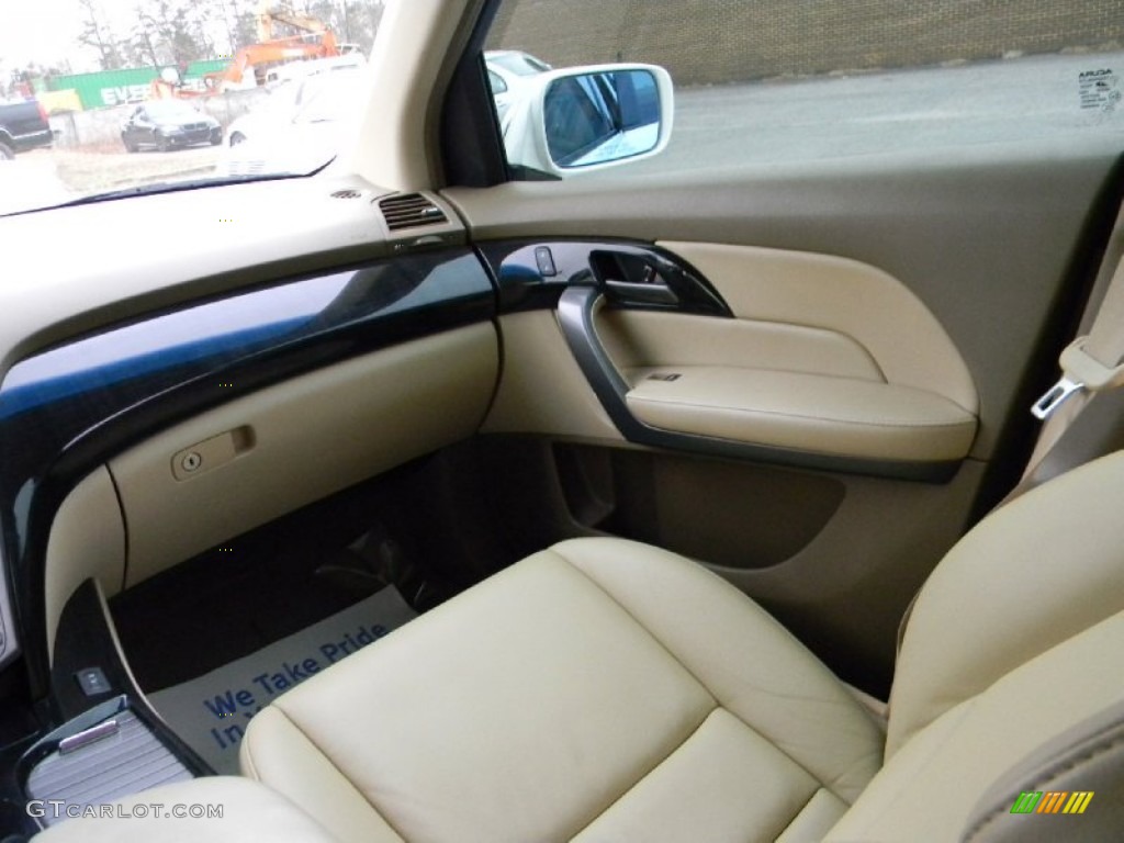2008 MDX Technology - Aspen White Pearl / Taupe photo #14