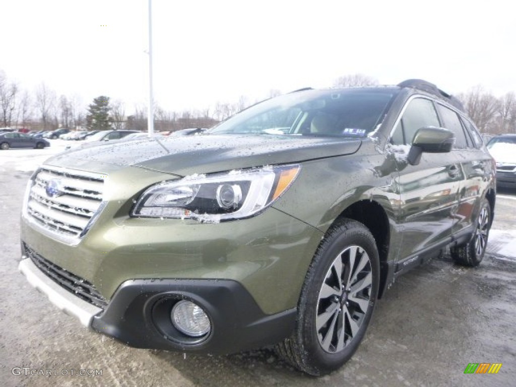 2015 Outback 2.5i Limited - Wilderness Green Metallic / Warm Ivory photo #6