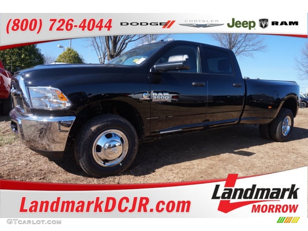 2015 3500 Tradesman Crew Cab Dual Rear Wheel - Black / Black/Diesel Gray photo #1