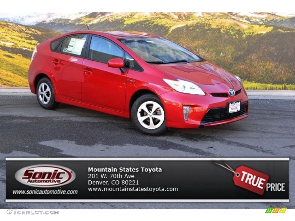 2015 Prius Two Hybrid - Barcelona Red Metallic / Dark Gray photo #1