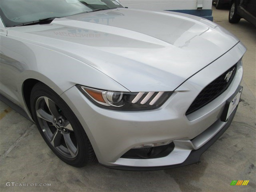 2015 Mustang V6 Coupe - Ingot Silver Metallic / Ebony photo #2