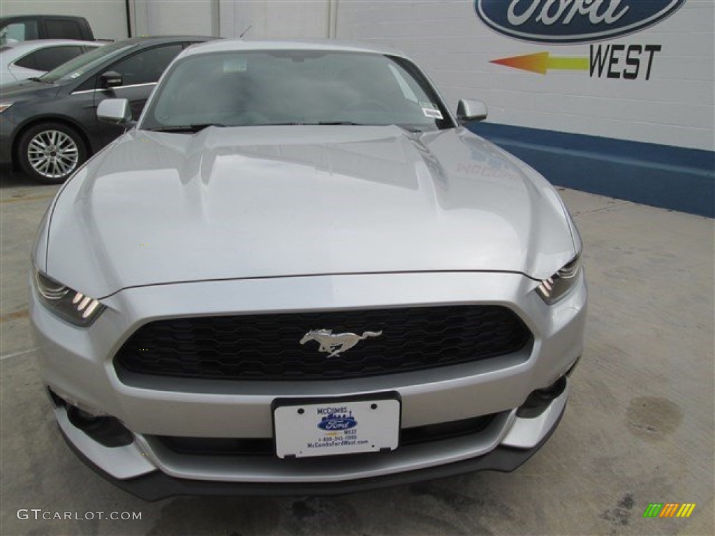 2015 Mustang V6 Coupe - Ingot Silver Metallic / Ebony photo #5