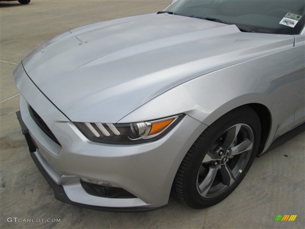 2015 Mustang V6 Coupe - Ingot Silver Metallic / Ebony photo #6