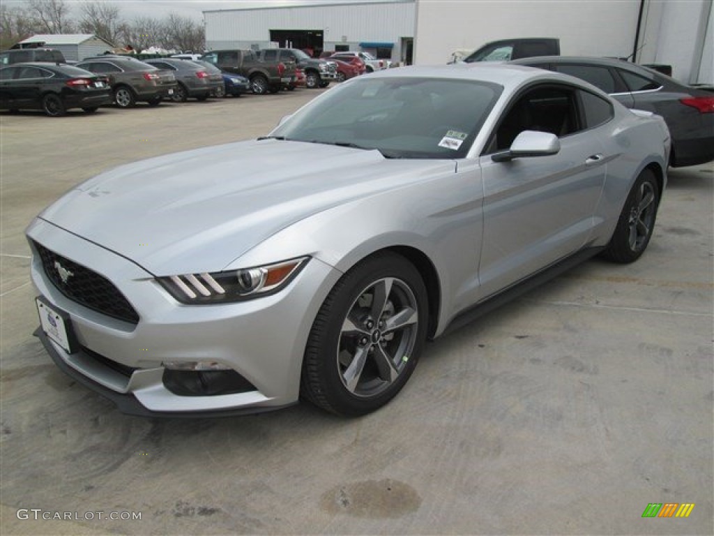 2015 Mustang V6 Coupe - Ingot Silver Metallic / Ebony photo #7