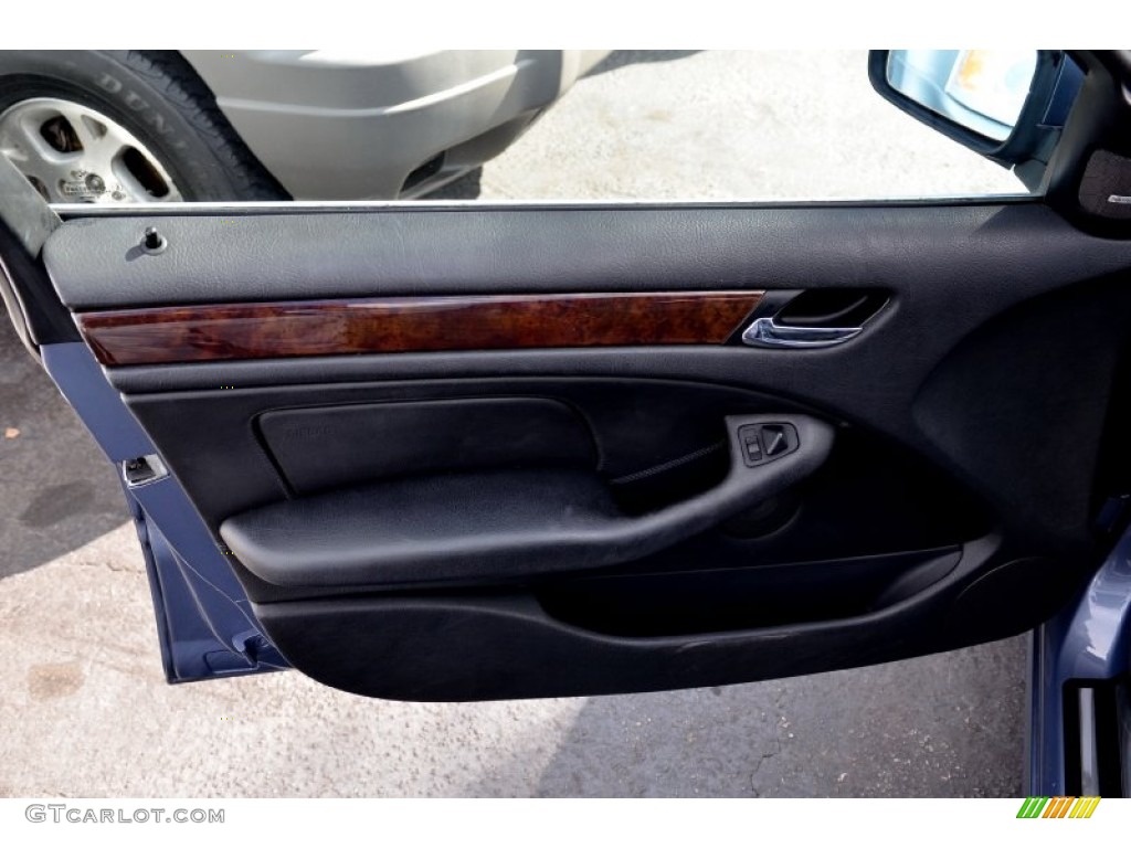 2004 BMW 3 Series 330i Sedan Black Door Panel Photo #101144725